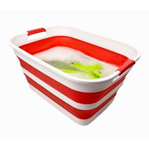 SAMMART 27L (7.1 Gallons) Collapsible Plastic Laundry Basket with Handle - 1 of 4