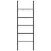 vidaXL Towel Rack Ladder with 5 Tiers Black 22.8 in.x68.9 in. Iron - 3 of 4