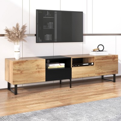 NicBex TV Stand for 85 Inch TV with Open Shelf,TV Entertainment Center with 2 Cabinets and 2 Drawers,TV Console Table for Living Room