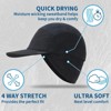 TrailHeads Men’s Winter Hat with Visor - Warm Fleece Beanie for running, winter golf, hiking - Black - 2 of 4