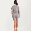 Anna-Kaci Lounge Women's Lace Trim Short Sleeve Pajama Set with Pocket Detail - 4 of 4