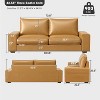 Elegant Faux Leather Sofa with Side Pockets and Comfortable Cushions - 4 of 4