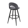 PAGED Swivel Bar Stools Faux Leather Counter Stools with Footrest, Island Chairs for Home Pub - 4 of 4