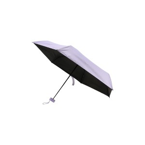 Unique Bargains Umbrella 6-Rib Flat 50% Fold Mini Parasol Full Shading-Sun Protection Impact Cloth 34.25"x20.47" 1 Pcs - 1 of 4