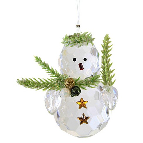 Ganz 2.5 Inch Mistletoe Snowman Ornament Faceted Tree Ornaments : Target