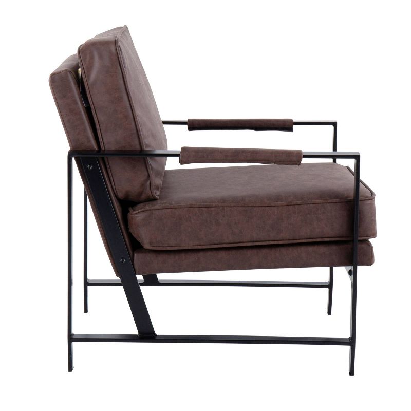 Franklin Arm Chair Leather/Steel - LumiSource, 3 of 9