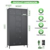 SUXXAN 8 Doors Metal Lockers for Employees School Office Gym Home Storage,15.75" D x 23.62" W x 72" H,Assembly Required - 3 of 4