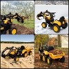 Acekool 12V 3-in-1 Kids Ride-On Excavator & Tractor with Detachable Trailer, Remote Control, LED Lights, Music, and Safe Seat Belt, Electric Toy - 4 of 4