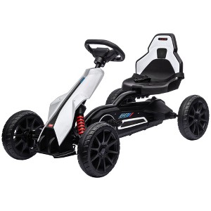 JANSNO Pedal Go Kart Ride-On Toy for Kids 3-8 with Adjustable Seat, Swing Axle, Handbrake, Non-Slip Wheels - 1 of 4
