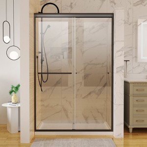 NicBex Shower Door 44-48"Wx72" H Traditional Sliding Shower Door with 1/4" Clear Tempered Glass for Walk-in Shower - 1 of 4