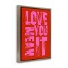 Stupell Industries Love You Mean It on Red Black Framed Floater Canvas Wall Art - 3 of 4