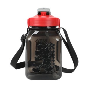 Disney Mickey Mouse Ears 50 Oz Black Water Bottle With Carrying Strap - 1 of 4