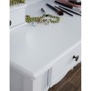 Roundhill Furniture Sanlo Wooden Vanity, Make Up Table and Stool Set, White - 3 of 4