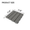11 Pieces of 11.7" x 11.7" Square Plastic Wood Deck Tiles for Outdoor Terrace Flooring, Burlywood Color - 4 of 4