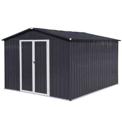 Metal Metal garden sheds outdoor storage sheds Dark Gray As shown