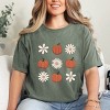 Simply Sage Market Pumpkin Daises Checkered Garment Dyed Tee - 2 of 4