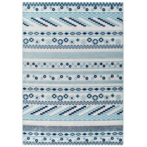 Modway Reflect Cadhla Vintage Abstract Geometric Lattice 8x10 Indoor and Outdoor Area Rug – Modern Low Pile Patio Carpet - 1 of 4