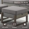 POCASSY 75" Wide Outdoor Sofa Outdoor Furniture Sets, All-Weather Brown Wicker Rattan Outdoor Couch with Ottomans and Cushions for Porch Balcony - 3 of 4