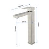 Modern Single-Handle Vanity Faucet with Waterfall Spout for Elegant Bathrooms - 4 of 4
