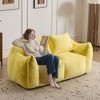 Okak Ultra Soft Fluffy Loveseat Floor Bean Bag Sofa with Plump Pillows,Oversized Lazy Lounge Couch for Living Room,Bedroom - 3 of 4