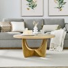 Lirago Round Coffee Table for Living Room Small End Table Oak Brown 15.7"H x 36"W x 36"D - 2 of 4
