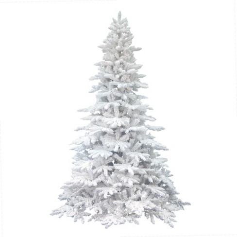 Vickerman 7.5' x 56 inch Frosted Danbury Spruce Artificial Unlit Christmas Tree.