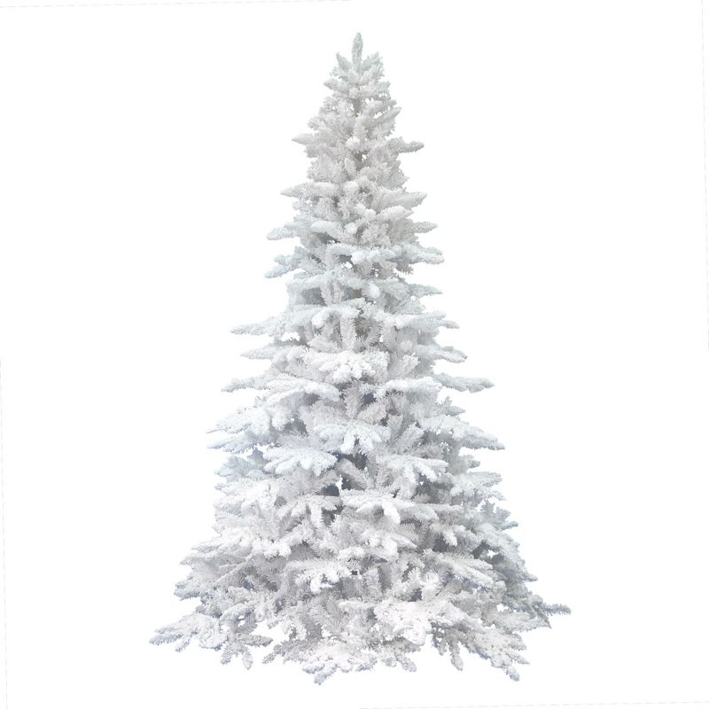 Vickerman Flocked White Spruce Artificial Christmas Tree, 1 of 6