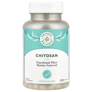 Natural Balance Chitosan 1000mg Fiber Supplement | Healthy Weight Management Formula with Chitosan for Fat Binding Support | Marine Sourced | 120 Caps - 1 of 4