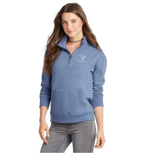 Aeropostale Womens Logo 1/4 Zip Sweatshirt - 1 of 1