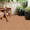 12.2"Plastic Composite Deck Tiles Set of 35pcs, Composite Decking Resist Rust, Water, Weather,DARK GREY - 3 of 4