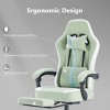 Gulches Computer game chair lumbar support, adjustable height with armrests and headrests, 360° rotating wheels - 4 of 4