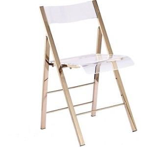 InterSpaceLiving Kasper Flex Luxury Modern Folding Chairs Acrylic Lucite PK - 1 of 3