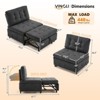 Karl Home |Teddy Fleece Armless Sleeper Chair Sofa Bed Space-Saving Pull-Out Chair Bed For Small Spaces - 4 of 4