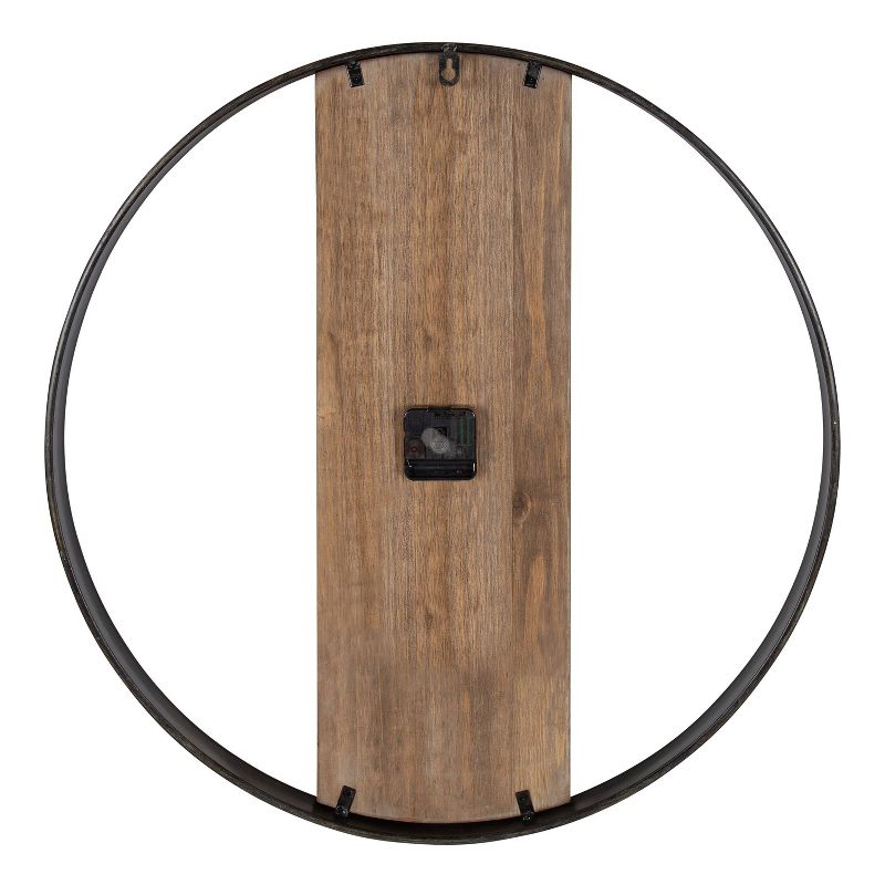 24&#34; x 24&#34; Ladd Round Numberless Wall Clock Natural/Black - Kate &#38; Laurel All Things Decor, 6 of 8