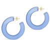 SHINE by Sterling Forever 1.75" Lucite Hoop Earrings Cobalt - 3 of 3