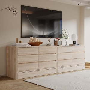 Famapy Rolling Storage Cabinet 9-Drawer Flip-Top Hidden Compartments + Foot-Activated Drawer Living Room Organizer Hidden Storage Dresser - 1 of 4