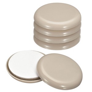 Unique Bargains Plastic Self-adhesive Smooth Round Carpeted Tile Vinyl Furniture Sliding Pad - 1 of 4