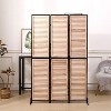 NicBex 3-Panel Room Divider 6FT Folding Wood Privacy Screen with Louvered Design Partition for Home & Office - 2 of 4