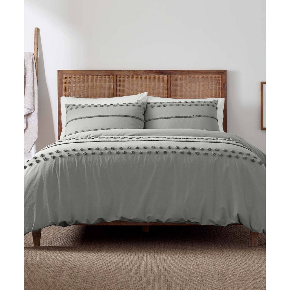 Photos - Duvet Blue Loom 3pc King Hazel  Set Stone