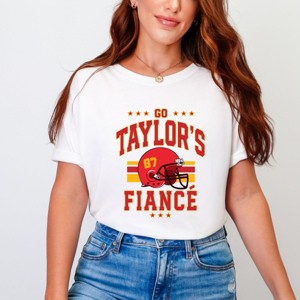 Go Taylor's Fiance Helmet - Womens Garment Dyed Tee - 1 of 4