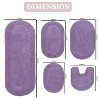 Home Weavers Double Ruffle Collection 100% Cotton Tufted Bathroom Rug Set, Non-Slip Latex Bath Rug Set - 3 of 4