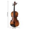 GDFStudio Leno Mid-Century Modern 4/4 Full Size Lightweight Violin - 3 of 4
