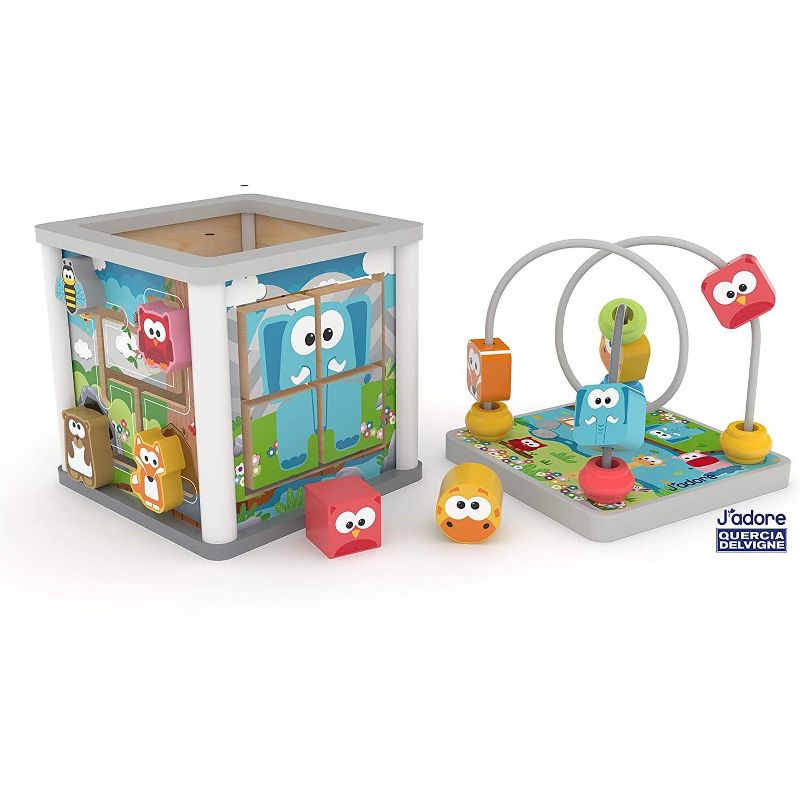 J'adore Wooden Zoo Animal Mini 5-in-1 Activity Cube Center, 4 of 5