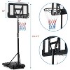 Portable Basketball Hoop – 44" Shatterproof Backboard, Adjustable 5.2ft to 10ft Height, Anti-Tip Base with Wheels for Kids, Teens & Adults - 2 of 4
