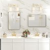 Apmir Rectangular Aluminum Alloy Framed and Tempered Glass Wall Bathroom Vanity Mirror in Matte Black/ Gold/ Silver/ Brown - 4 of 4