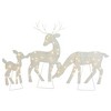 Northlight Set of 3 LED Lighted White Reindeer Family Outdoor Christmas Decorations 29" - 4 of 4