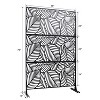 Grungis Matrix Metal Decorative Patio Screens,Freestanding Decorative Privacy Fence Panels with Leaf Pattern for Deck Balcony,76" H×48" W - 3 of 4
