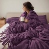 Sapphtopaz Comforter Set Cozy Bedding Set Country Romantic Ruched Design Comforter,Ultra-Soft Quilt - 3 of 4