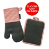 SharpChef Heat and Slip Resistant Neoprene Oven Mitt and Pot Holder Set, Soft Cotton Lining, Waterproof, BPA-Free - 2 of 4