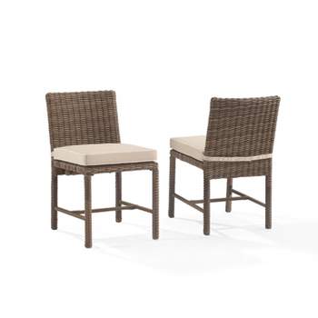 2pk Bradenton Outdoor Steel Armless Chairs - Crosley
